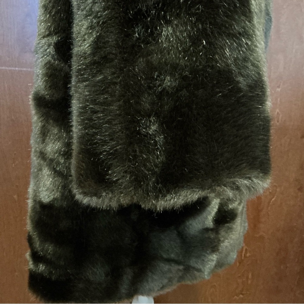 Womens Vintage 80s Faux Fur Coat Brown Mixed Size L/XL Luxurious Glam Party - Picture 7 of 14